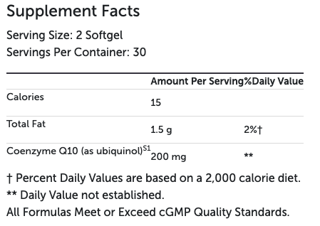 CoQmax Ubiquinol 60 Softgels