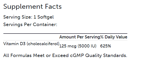 D3 5000 90 Softgels