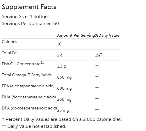 Omega MonoPure 1300 EC 60 Softgels